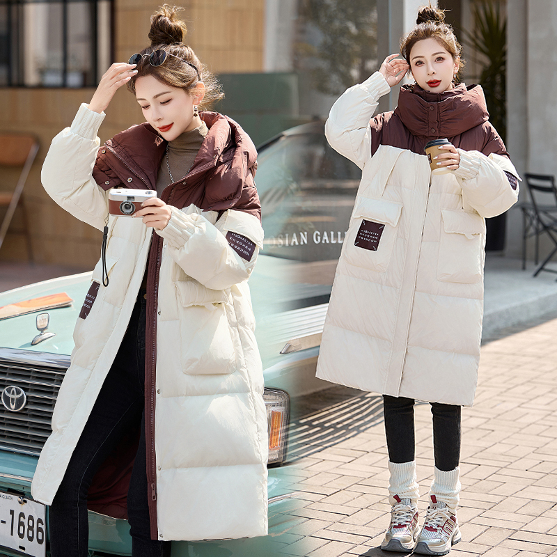 高端欧货羽绒服女冬季2024新款过膝90白鸭绒高级感加厚中长款保暖外时尚羽绒服秋冬新款宽松大码冬季羽绒服女女款加厚外套冬高清大图