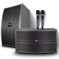 Sansui/山水 H12家庭影院ktv音响套装卡拉ok机家用音箱电视K歌音响客厅影院低音炮带麦克风无线话筒会议室音响
