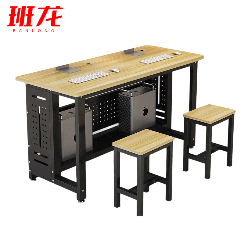 班龙双人电脑桌1桌2椅套高清大图