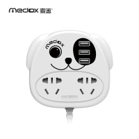 麦逗(medox)2孔+3usb多功能智能插座USB插排排插插线板 5V 2A充电器 max2500W 国产1.8米白色