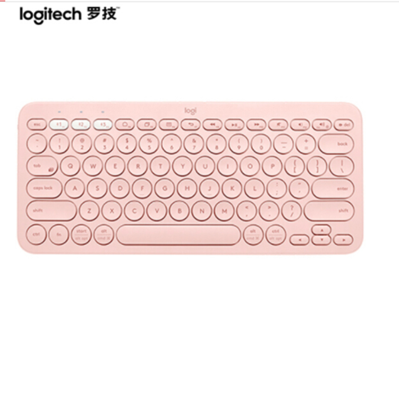 罗技(Logitech) K380 键盘 无线蓝牙键盘 办公键盘 女性 便携 超薄键盘 笔记本键盘 茱萸粉 限量版