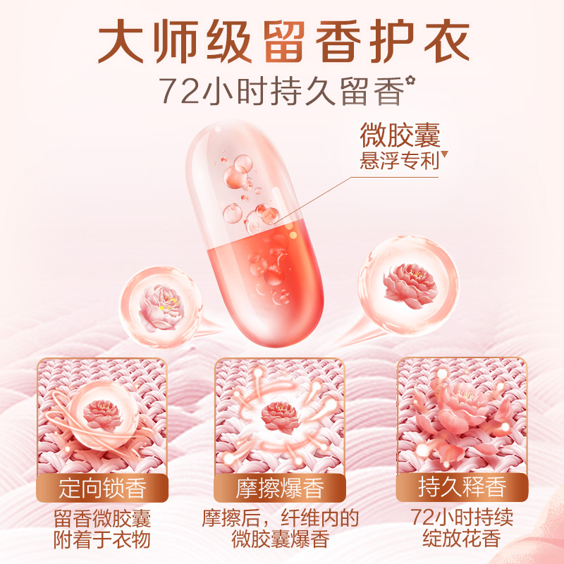 立白大师香氛香水洗衣液持久留香护色护衣酵素洁净柔顺8斤组合装家用高清大图