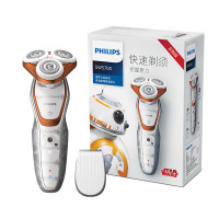 飞利浦(Philips)电动剃须刀SW5700 星战系列BB-8版 旋转式三刀头充电刮胡刀剃须刀 全身水洗 1小时快充