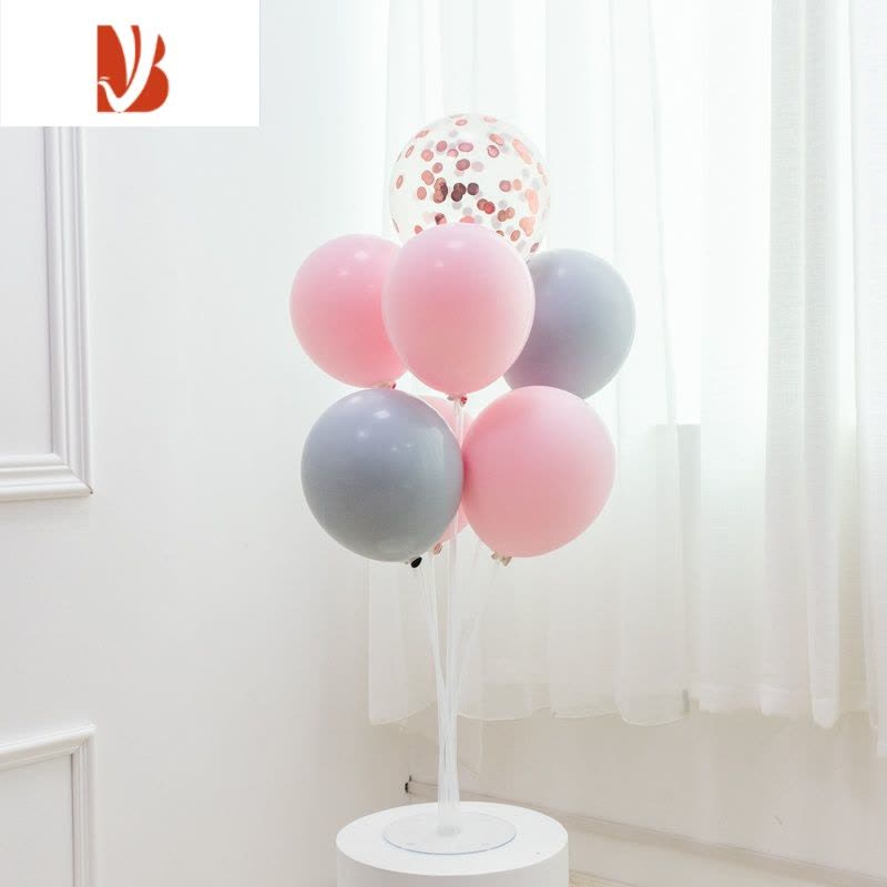 三维工匠气球桌飘支架立柱装饰开业会场装饰布置宝宝生日宴会派对场景布置 桌飘套餐1图片