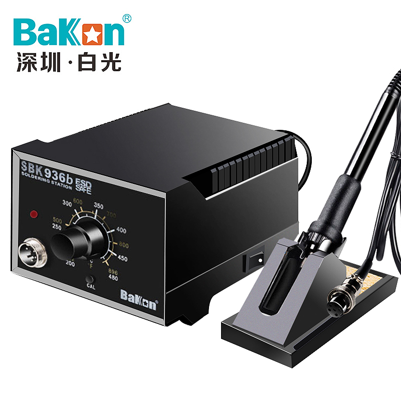 BAKON SBK936b深圳白光40W焊台电烙铁套装可调温恒温电洛铁电焊台
