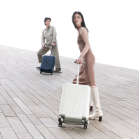 小米(mi)行李箱单拉杆 万向轮拉杆登机箱 男女旅行箱 20英寸 摩卡白