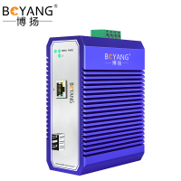 博扬 工业级交换机 一光一电千兆光纤收发器SFP 宽温宽压 导轨式以太网交换机 含电源不含模块 BY-ISUG1011