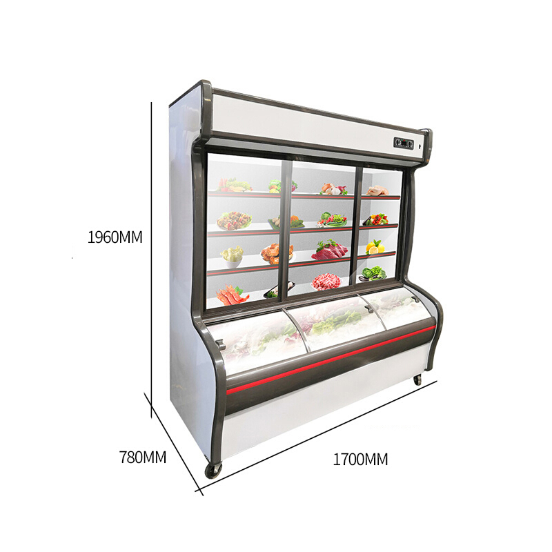 华美(Huamei)LCD-188Q 1.8米 三门 点菜柜麻辣烫柜 冷藏冷冻展示柜 商用冷柜冰柜 蔬菜水果保鲜立式