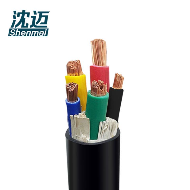 沈迈 铜芯通用软电缆 ZR-RVVZ-0.6/1KV-3*50+2*25平方/米图片