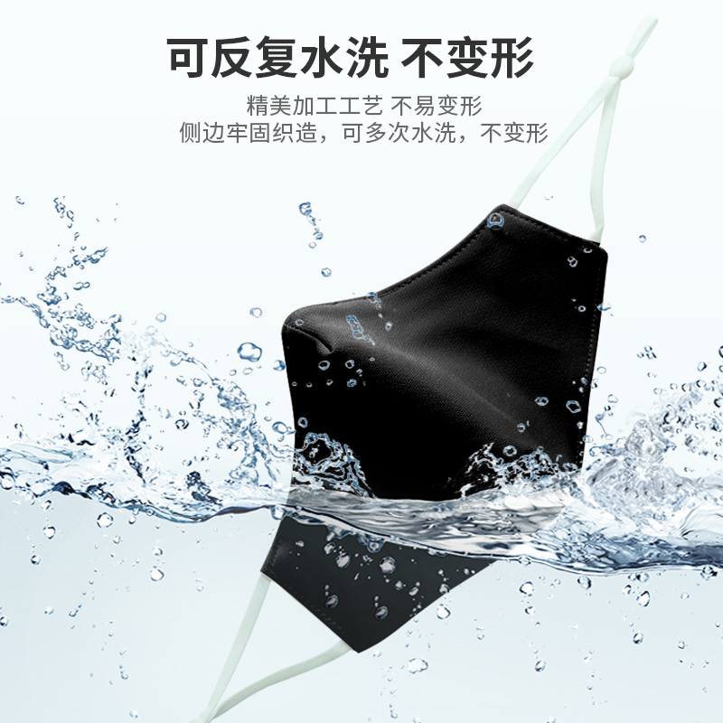 洁成换芯口罩1只口罩+6片一次性过滤芯 M成人小号灰色