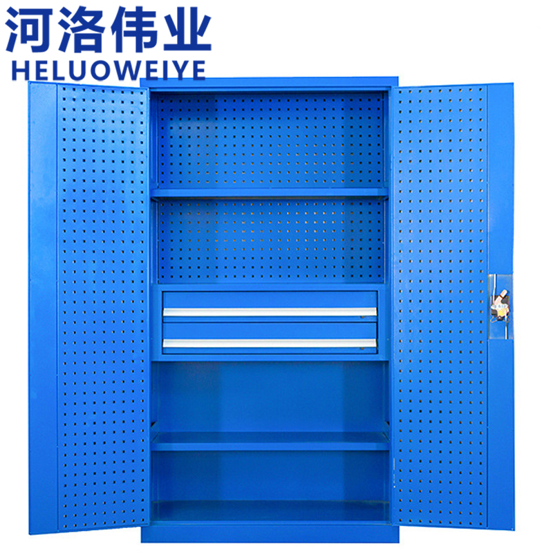 河洛伟业 工具柜蓝色二斗台