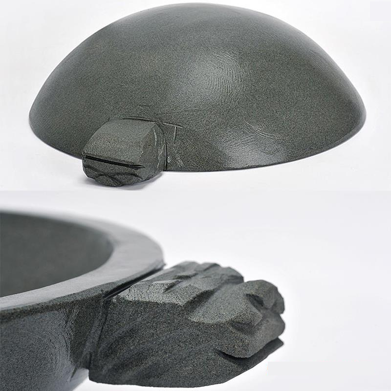 册宣 石锅鱼石锅天然石锅鱼专用石锅抗裂青石锅耐高温外径36cm 公差±2cm高清大图