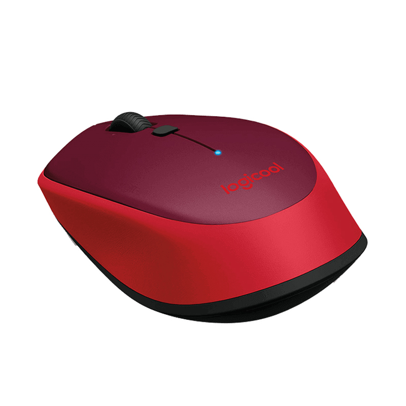 罗技(Logitech) M336办公家用无线蓝牙鼠标 红色