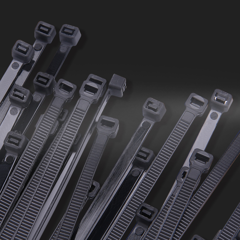 鸿启纳 尼龙扎带自锁式强力塑料捆绑扎带黑色23122511 7.6mm*150mm (100根/包)高清大图