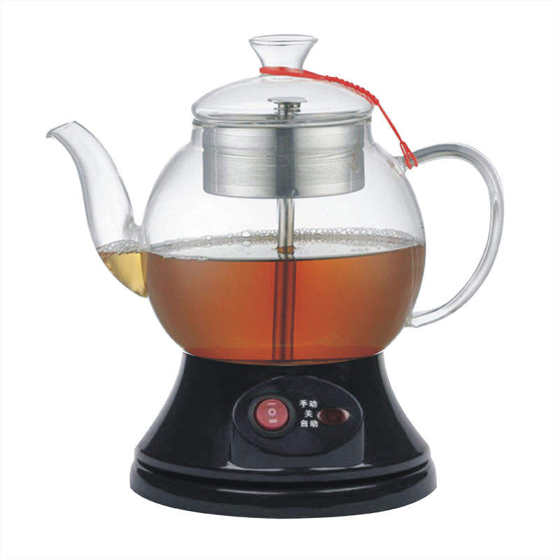 蒸汽煮茶器黑茶普洱华莱安化黑茶蒸茶壶玻璃保温电热水壶|x款黑色