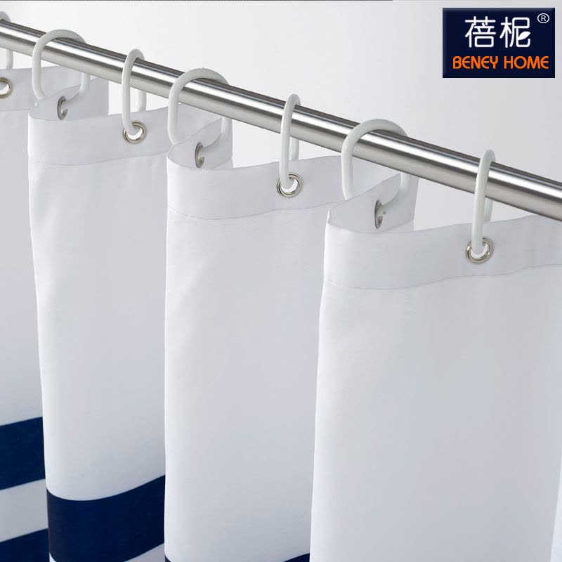 美帮汇地中海浴室水浴帘布加厚帘子卫生间霉涤纶隔断淋浴帘帘图片