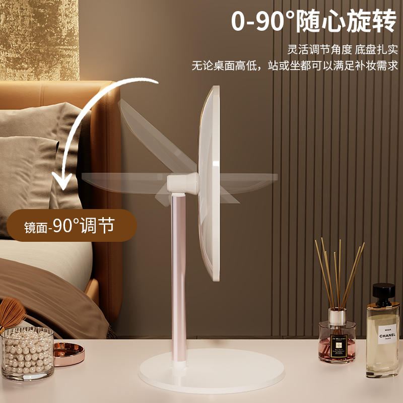 丽特斐 LED化妆镜A01 白色 1200毫安高清大图