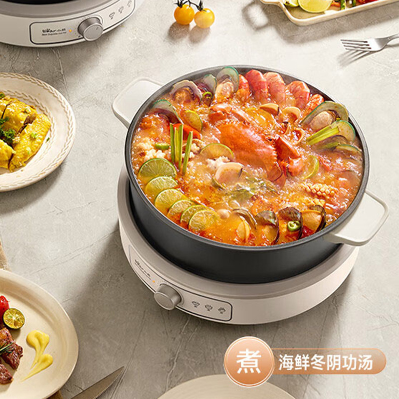 小熊电火锅6L猛火速热匀火锁鲜DHG-F60K1(包装随机)高清大图