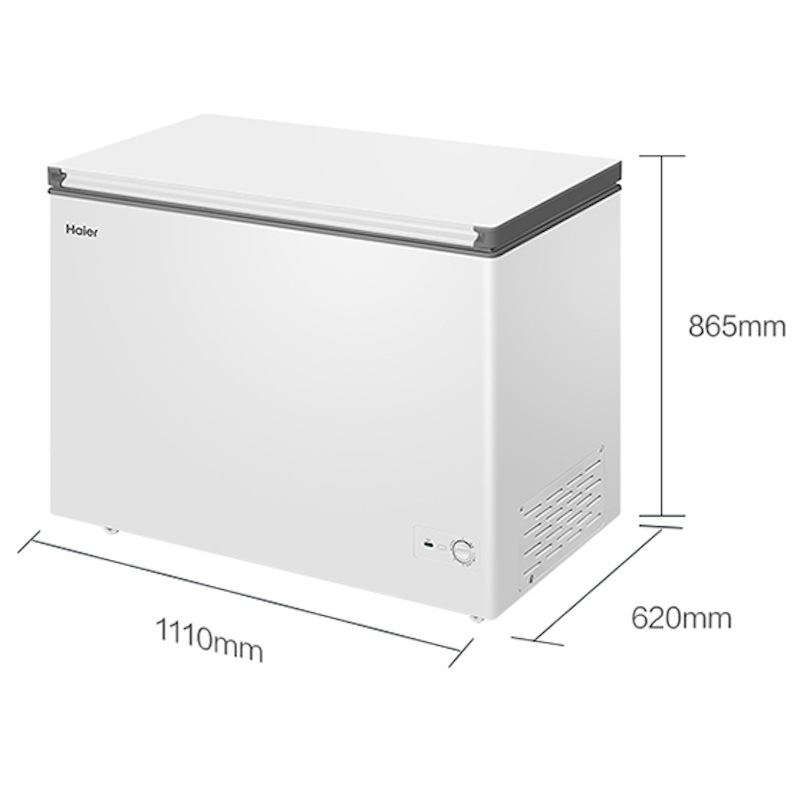 海尔(Haier)303升家用卧式冰柜 冷柜 小冰箱 大冷柜 减霜80% 断电保护 一级能效 303GHPDZ