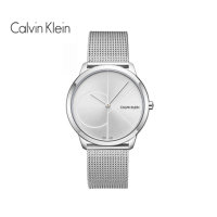 卡文克莱(Calvin Klein)男士MINIMAL系列手表 欧美品牌时尚石英表男 白盘银色 K3M2112Z