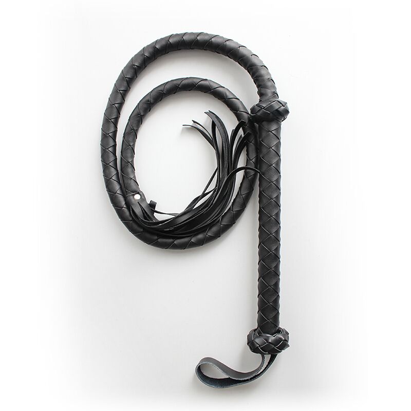 桃色缘 多款女王sp鞭打调情马鞭子长鞭散鞭蛇鞭皮鞭 sm情趣用品男女用器具SM调教成人玩具 黑色马鞭B