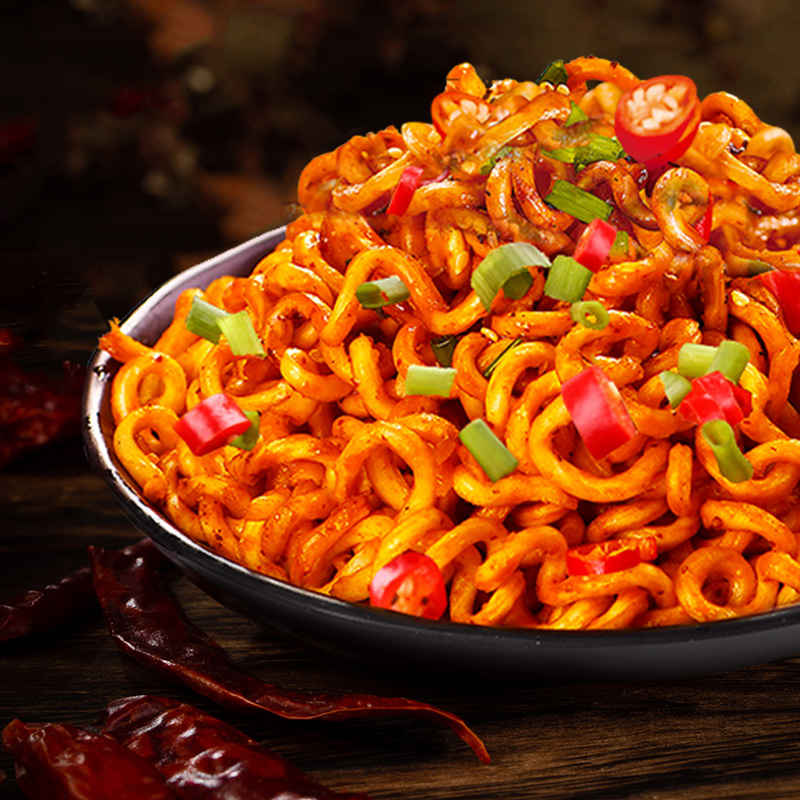 领卷299210刻凡韩式火鸡面104g5袋网红麻辣拌面泡面方便面宿舍方便速