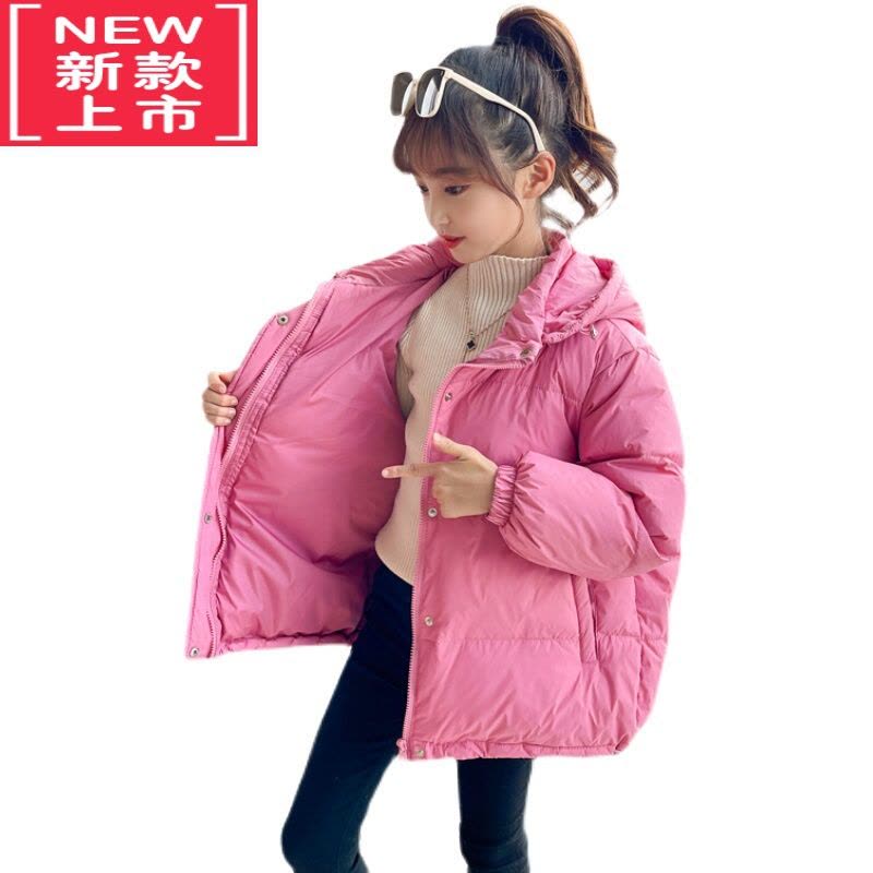 可莉允女童冬季棉衣2022新款加厚面包服外套中大童时尚手塞棉洋气棉袄棉服图片