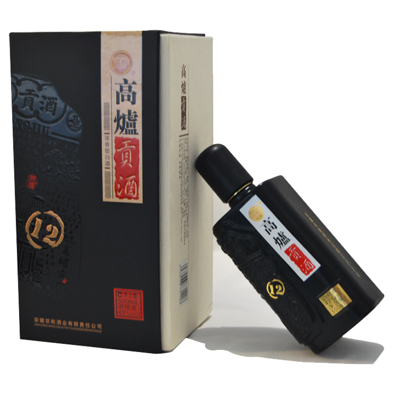 高炉出品 高炉贡酒 12 42度 浓香型白酒 500ml 单瓶装