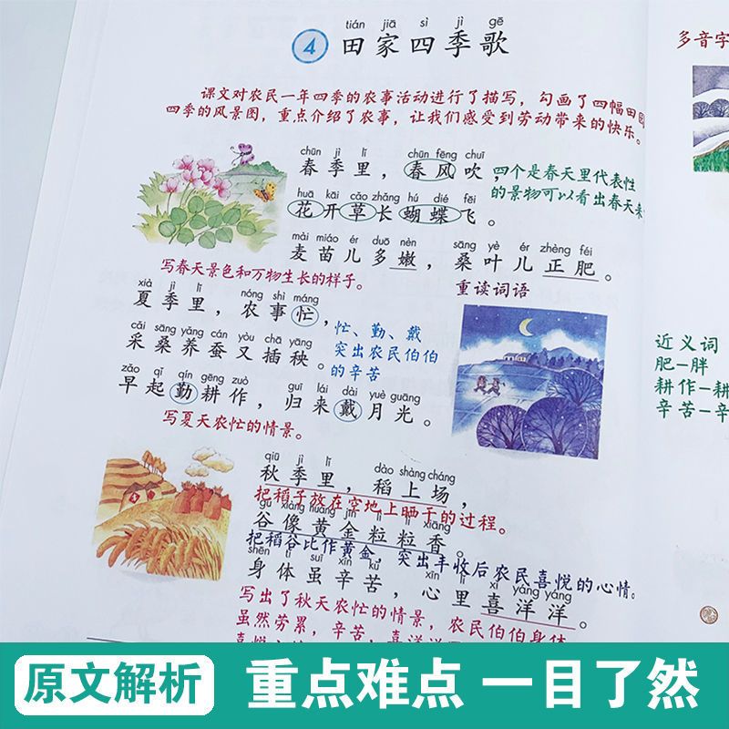 二年级上册2021年秋季语文同步课堂笔记教学笔记重点知识练习本