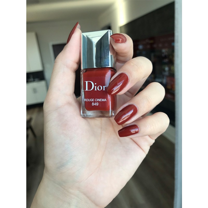迪奥(Dior)指甲油炫亮持久滋养强韧打底显白美甲底油 849#焦糖红棕高清大图