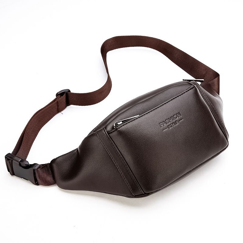派尼美特2020新款pu皮质复古腰包小挎包单肩包男士胸包腰带包男背包