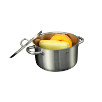 德国菲仕乐/Fissler 家庭系列24cm双耳汤锅不锈钢锅奶锅煮锅炖锅 304不锈钢防滴漏边缘电炉电磁炉电陶炉燃气炉用