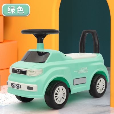 五菱小车儿童可坐扭扭车宝宝滑行车1-3岁玩具妞妞溜溜车初学者 绿色无音乐无灯光