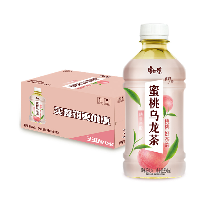 康师傅饮品蜜桃乌龙茶330ml*12瓶装茶饮料小瓶装高清大图