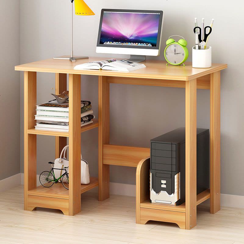 欧意朗电脑桌台式家用电脑桌子简约现代书桌经济型办公桌子 新浅胡桃色60cm图片