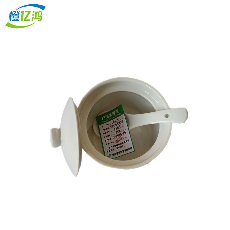 橙亿鸿 陶瓷汤盅 炖罐 小炖盅送勺子 4.5英寸/个高清大图