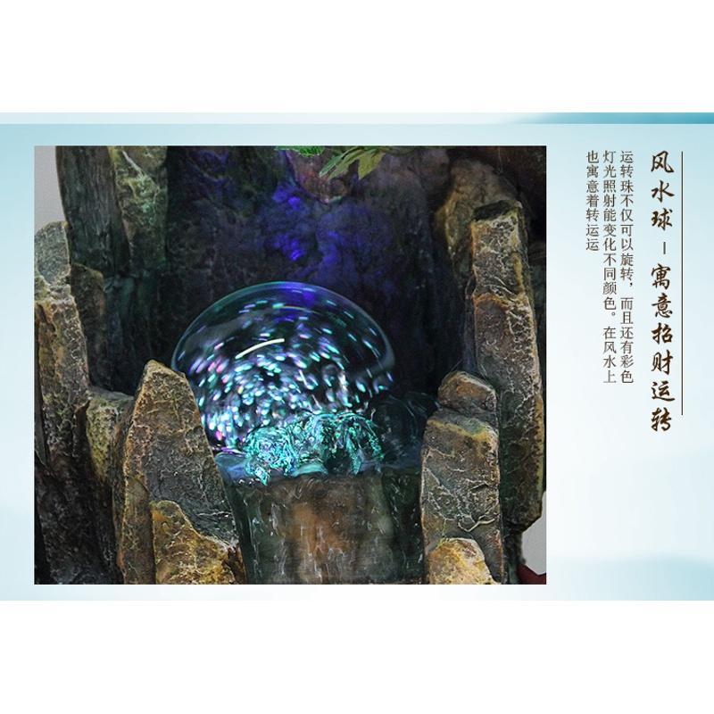 大型假山流水喷泉鱼池装饰品客厅阳台别墅庭院景观水景风水轮摆件L
