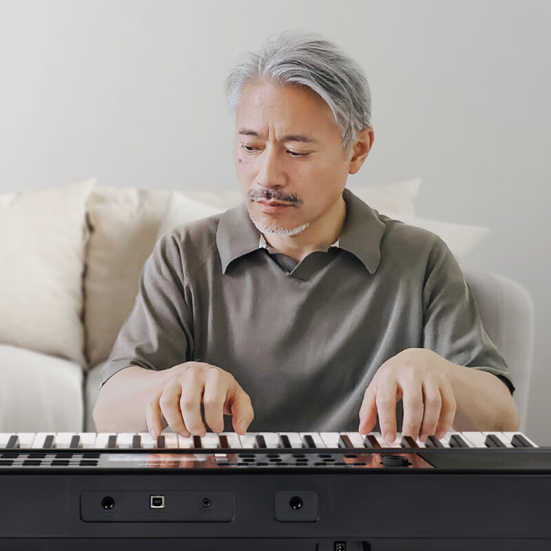 YAMAHA雅马哈电子琴PSR-E383 61键初学者儿童成年娱乐学习专业演奏教学力度键电子琴