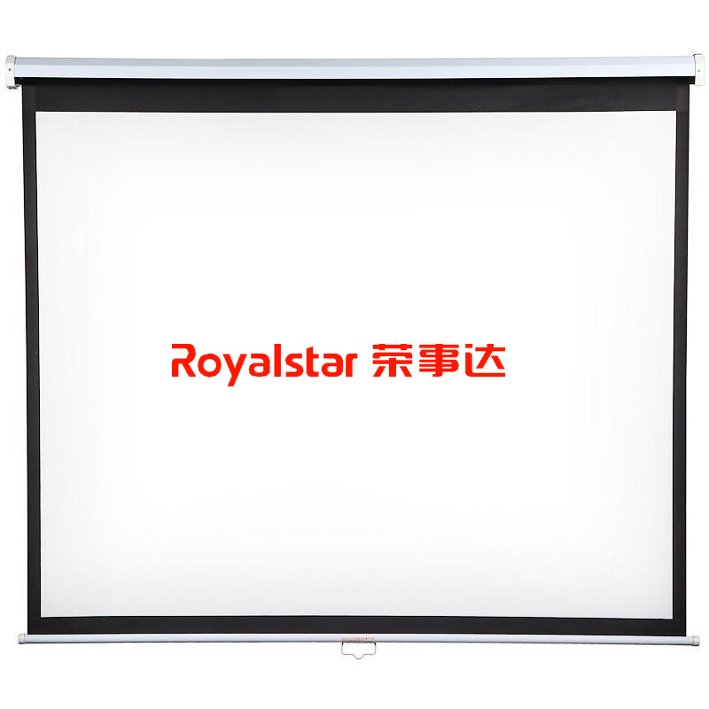 荣事达 专业投影 投影机配件 电动伸缩幕布100寸 16:9 宽屏幕比168度可视角度 耐用平整 静音
