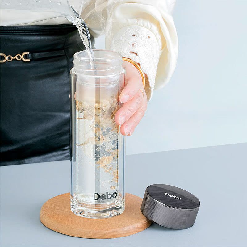 德铂(Debo)雷奈斯高硼硅玻璃双层玻璃杯茶杯礼盒装400mlDEP-908图片