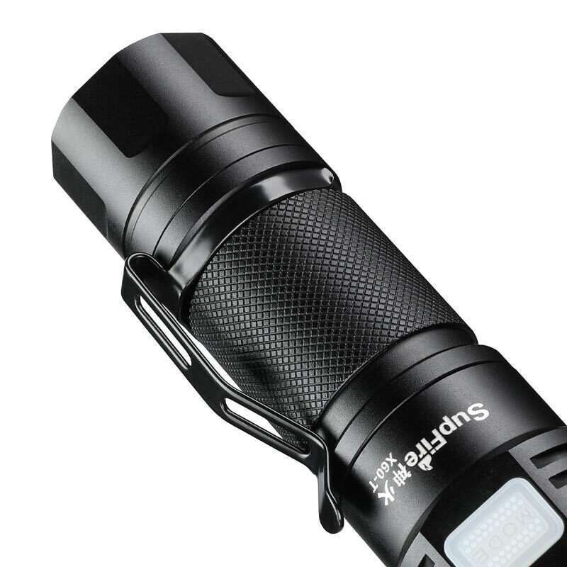 supfire神火X60-T强光手电筒变焦远射USB充电式便携户外骑行灯 小型手电筒