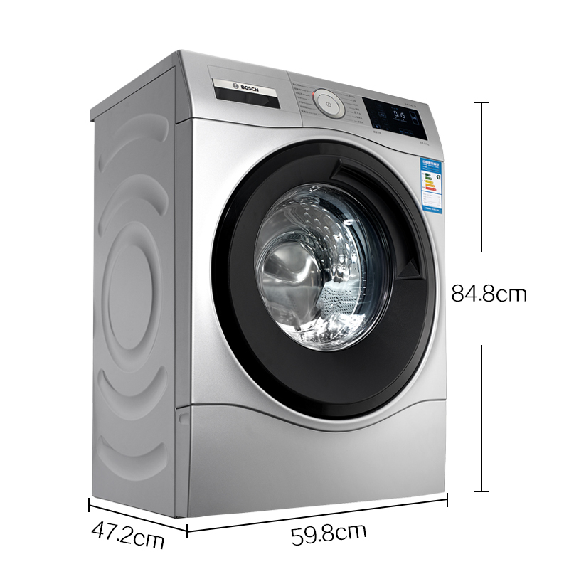 博世(BOSCH) XQG65-WLU244680W 6.5公斤 变频 15分钟快洗 婴幼洗 筒清洁 滚筒洗衣机(银色)