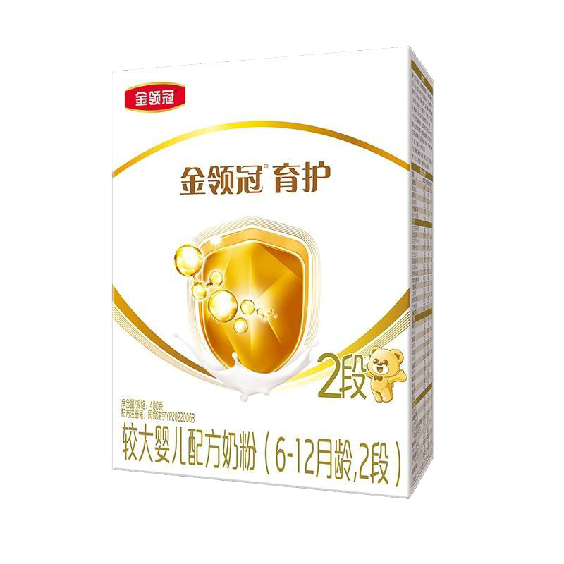 伊利(YILI)金领冠育护 较大婴儿配方牛奶粉金领冠2段400g盒装 新国标高清大图