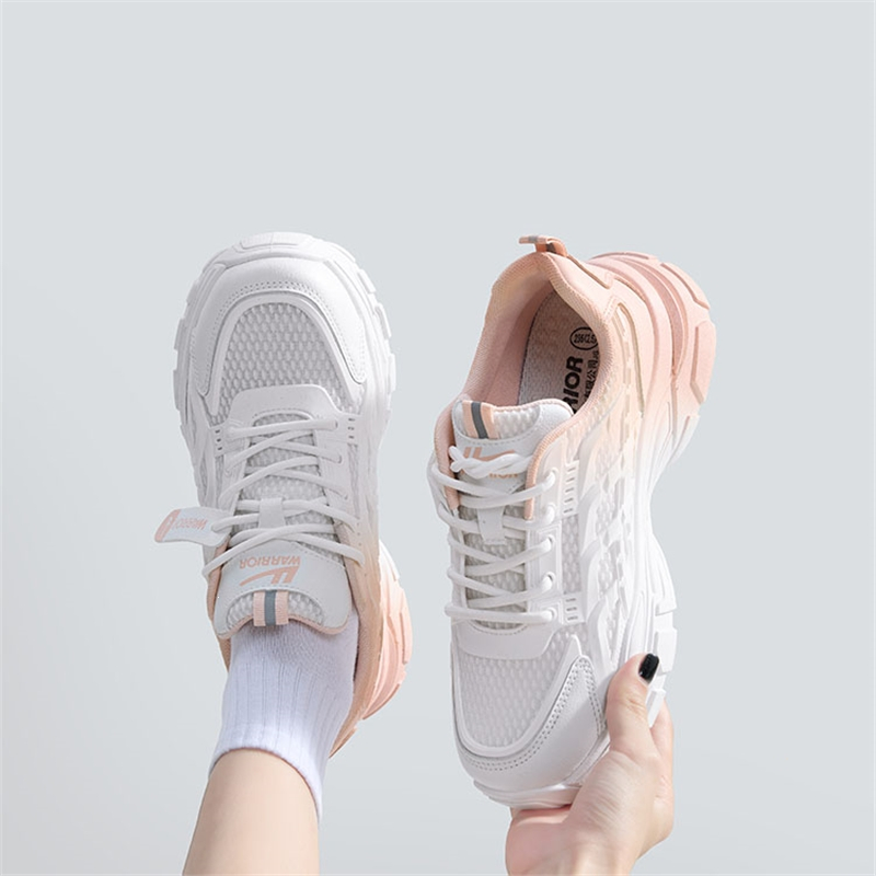 回力warrior女鞋老爹鞋春季潮百搭小白鞋休闲鞋子厚底运动鞋女款