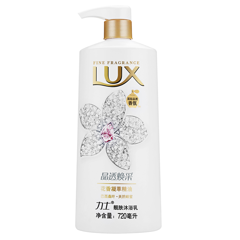 力士(LUX)沐浴露 靓肤沐浴乳 晶透焕采720ml 巴西桑叶 天然蜂蜜 各种肤质 香氛浴露[联合利华]
