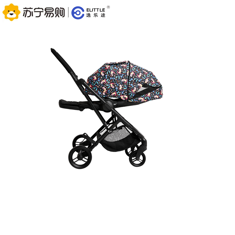 elittle逸乐途小恐龙婴儿推车双向轻便高景观可坐可躺折叠宝伞车