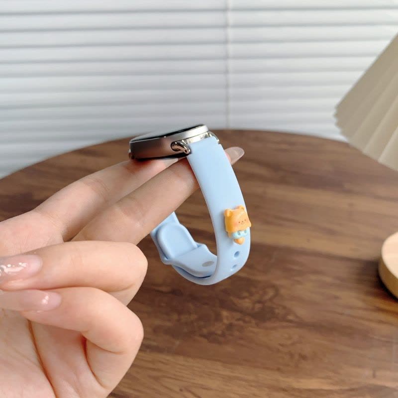 [冰淇淋小熊]适用小米手环9表带10手表表带智能手环8代可爱八九十夏天硅胶表链保护壳NFC版陶瓷透气通用配件3264图片