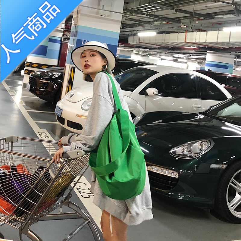 FENGHOU健身帆布包斜挎网红大包女2021新款休闲旅行大容量手提单肩大包潮旅行包男女