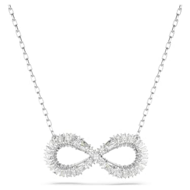 Swarovski无限符号双曲线吊坠 Hyperbola系列 闪亮精致轻奢质感百搭项链 White