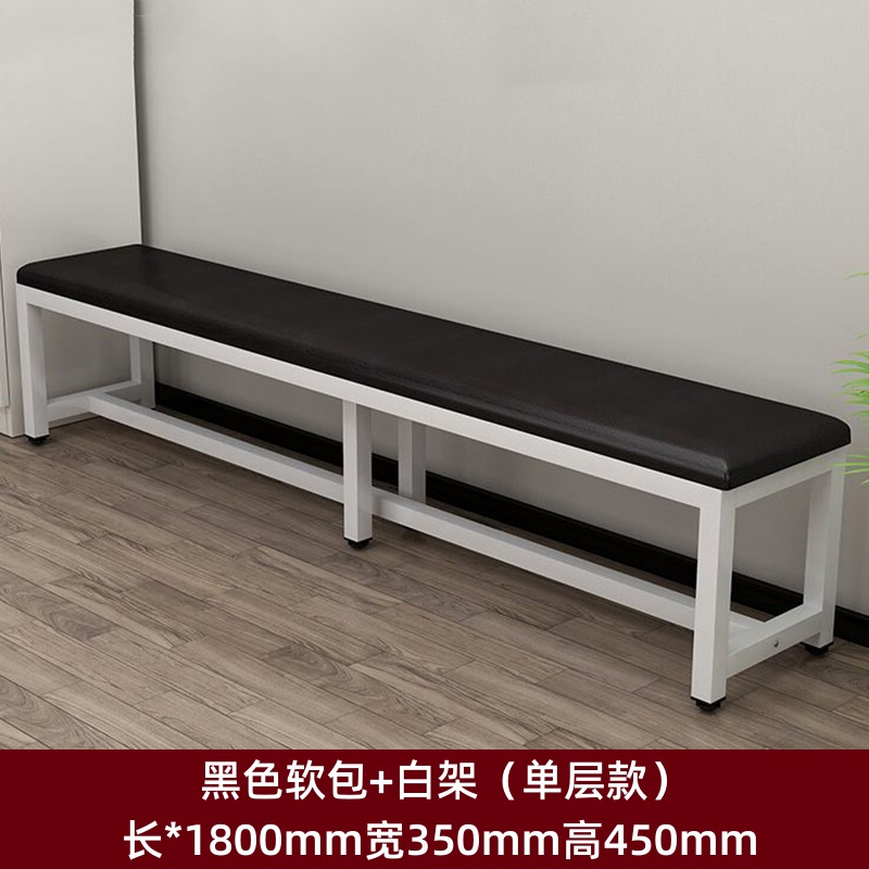 锦北 软包长条凳换鞋凳健身房休息凳浴室凳洗澡凳床尾凳 1.6米单层